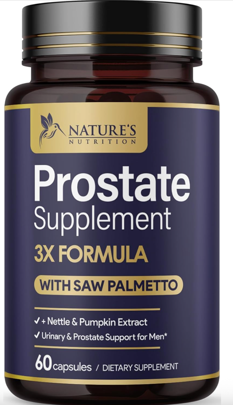 Prostate Support Supplement with Saw Palmetto Beta Sitosterol & Zinc for Men's Health