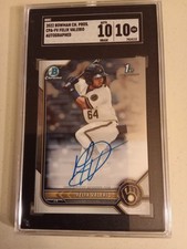 2022 Bowman Chrome Prospects Felix Valerio AUTOGRAPH #CPA-FV Graded SGC 10