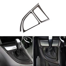 Kohlenstoff Gear Shift Panel Rahmen Trim Für BMW 1 Serie E81 E82 E87 2008-2013