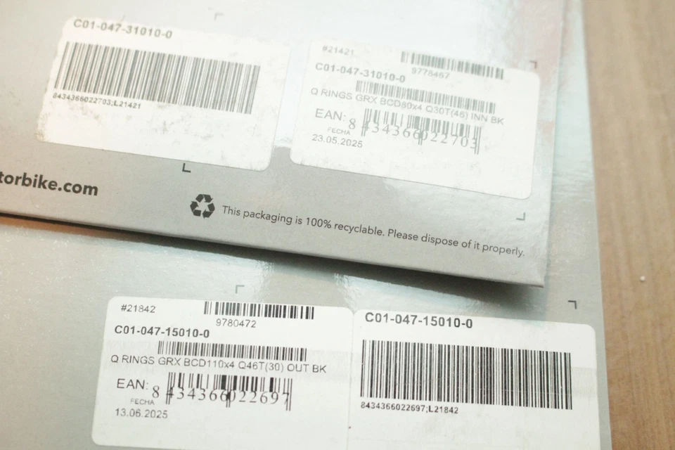 ROTOR Q-ring chainring set & spider for ALDHU/VEGAST cranks OVAL 46/30 - Image 4 of 4