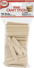 Mini Craft Sticks 2-1/2"X3/8" 150/Pkgs-