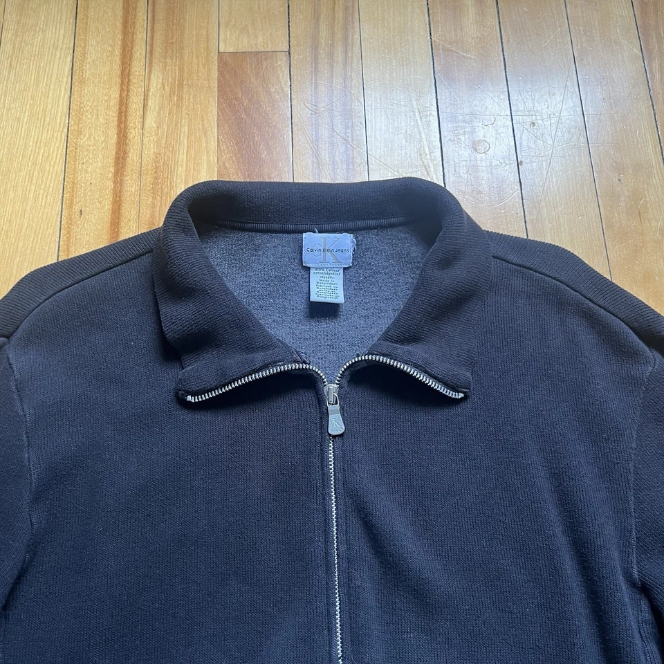 Suéter Vintage Negro Cremallera Calvin Klein Años 90 Hombre Talla - M/L Foto 3 de 4