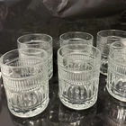 Vintage Anchor Hocking Annapolis Whiskey Glasses Set of  * SIX * Ribbed 4”