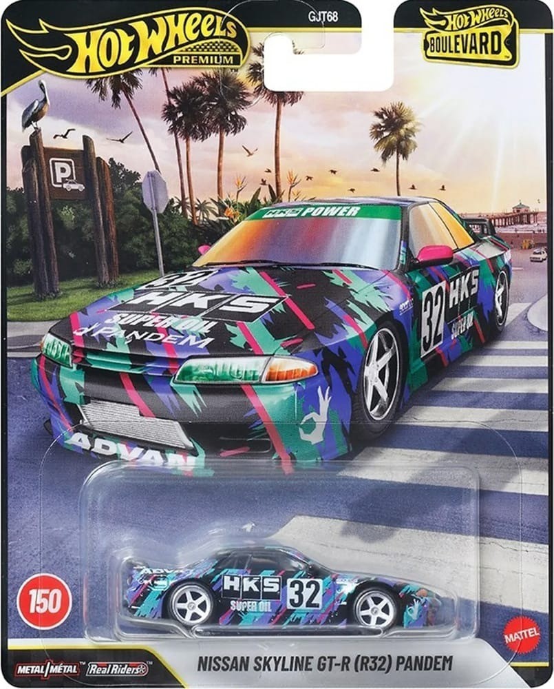 SKYLINE GT-R R32 PANDEM スカイライン パンデム HKS Hot Wheels Nissan Skyline GT-R (R32) Pandem HKS #150 (In-Stock