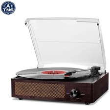 Retro Vinyl Record Player with Bluetooth Built-in Speakers for Home Elegance