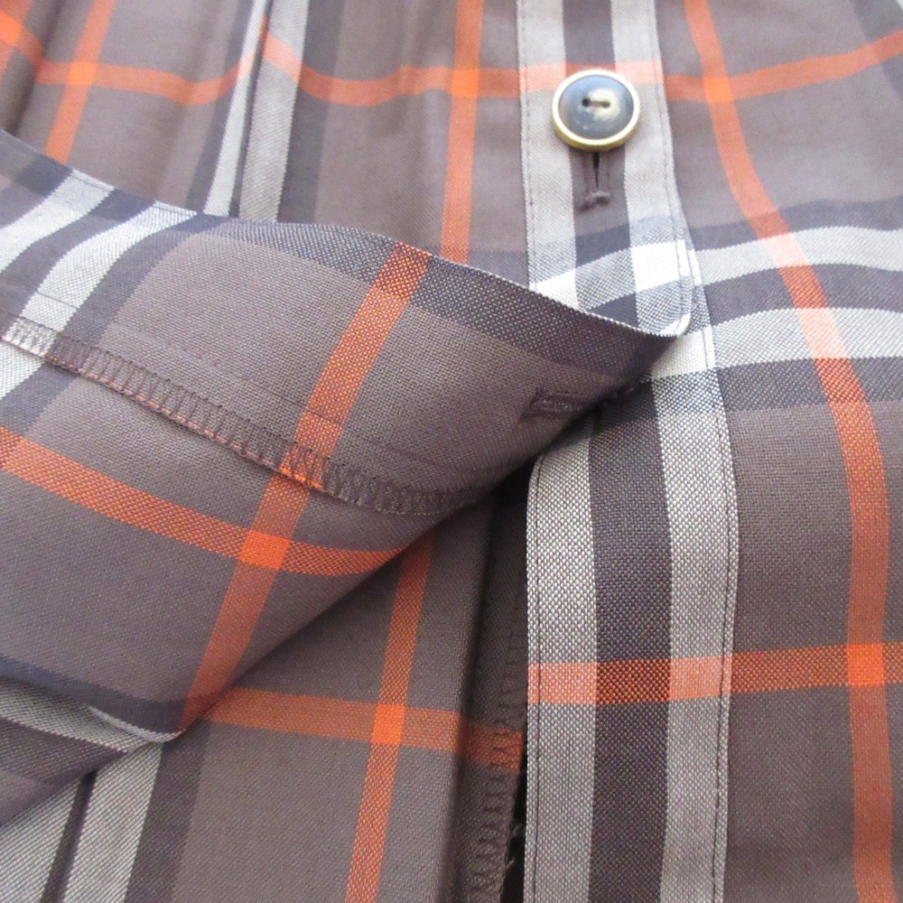 Leilian Check Pattern Front Button Belted Skirt, … - image 6