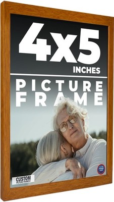 4x5 In Honey Brown Real Wood Picture Frame Width 0.75 inches | Interior Frame De