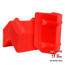24 Pack Flatbed Edge Corner Protector for Cargo Shipping, Plastic Ratchet Red