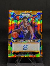 Jaden Springer 2021-22 Panini Prizm Rookie Penmanship Orange Ice #RP-JSP 76ers