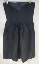 M Theory VTG Dress 8 Black Taffeta Strapless Cocktail Party Women Sexy Hong Kong