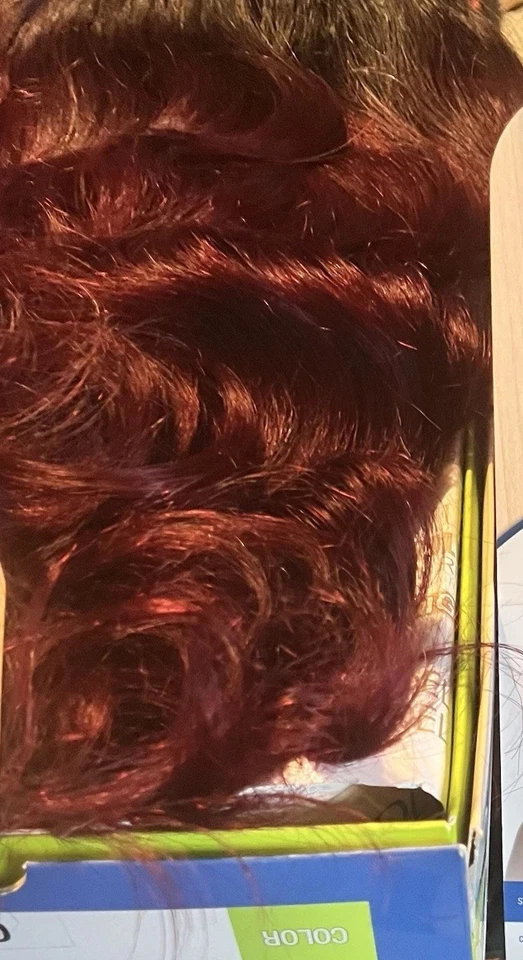 Modelo Modelo Modelo 100% Real Humano Brasileño Cuerpo Onda Borgoña 16” Peluca Completa y Flequillo Foto 3 de 4