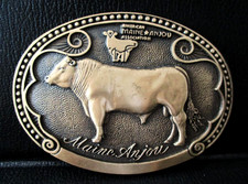 TONY LAMA Maine Anjou Bull Cow Sire Belt Buckle Cattle Breed Series FIRST Ed