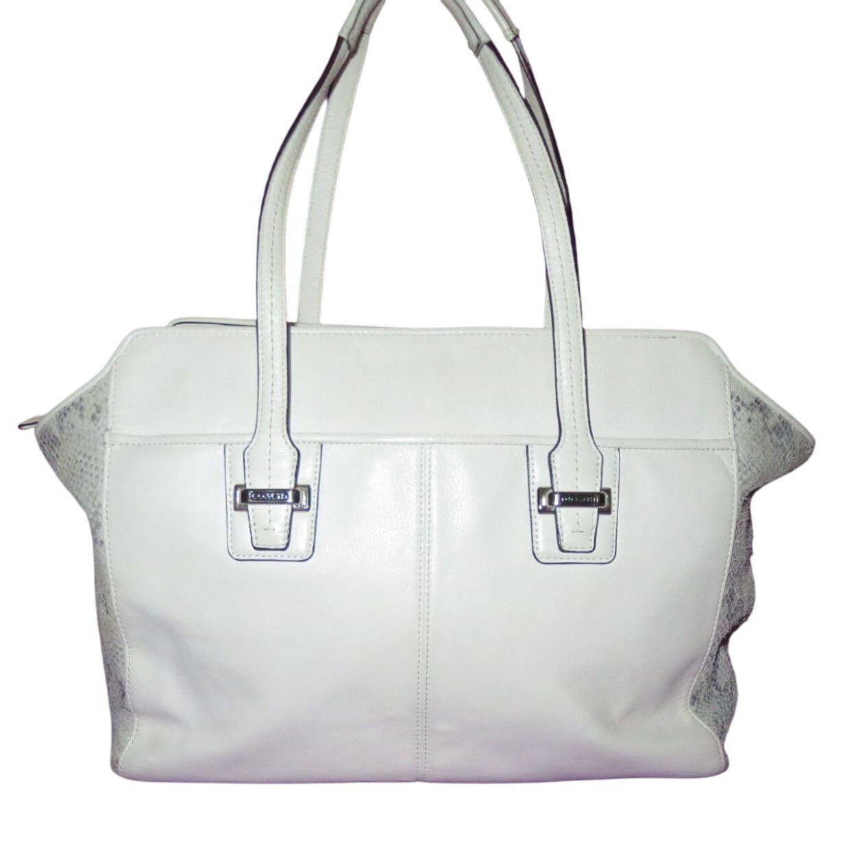 Coach 2014 Taylor Ivory Mixed Exotic Python Leath… - image 1