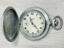 Soviet Vintage Pocket Watch Molnija "Hunting" USSR Mechanical Watch Molnija