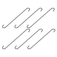 6Pcs S Hooks for Hanging 400mm/16" Carbon Steel Extra Long S Shaped Hangers 