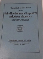 1951 United Brotherhood Of Carpenters & Joiners Of America Constitution Bylaws