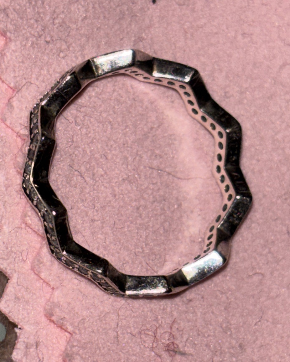 Pandora,Stackable Sparkling Zigzag Ring,Size 52 - image 7