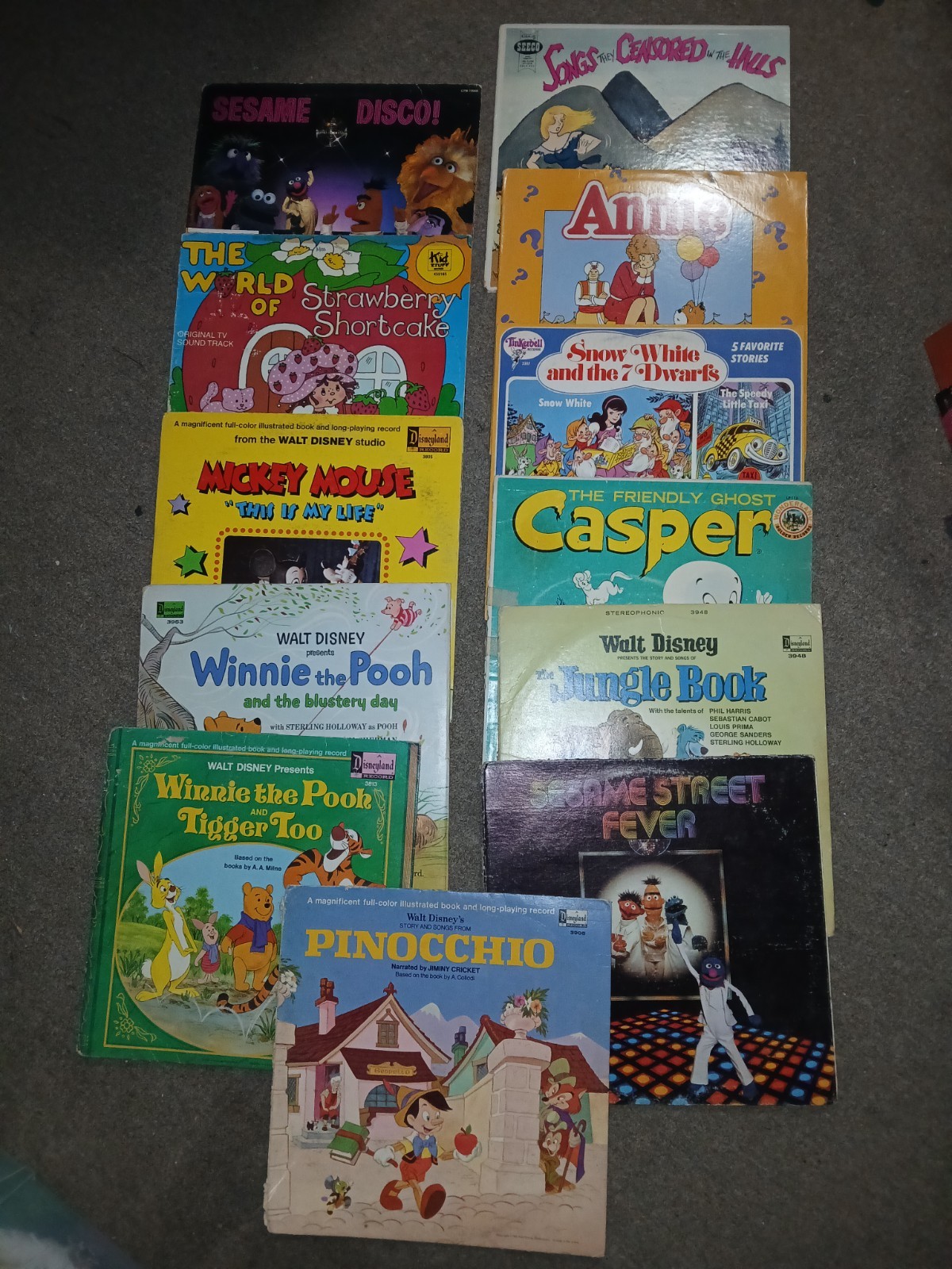 12 Cartoon Record Albums