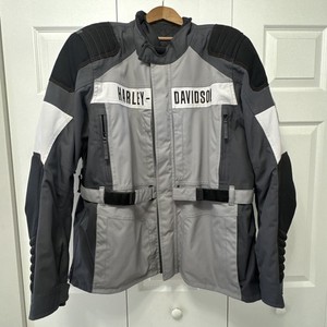Harley Davidson Riding Jacket Coat Vanocker Waterproof 2XL Black Gray
