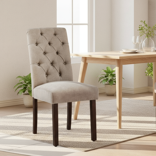 Dining Chairs Set of 2/4/6 Modern Upholstered Chair w/ Wooden Leg - Picture 47 of 52