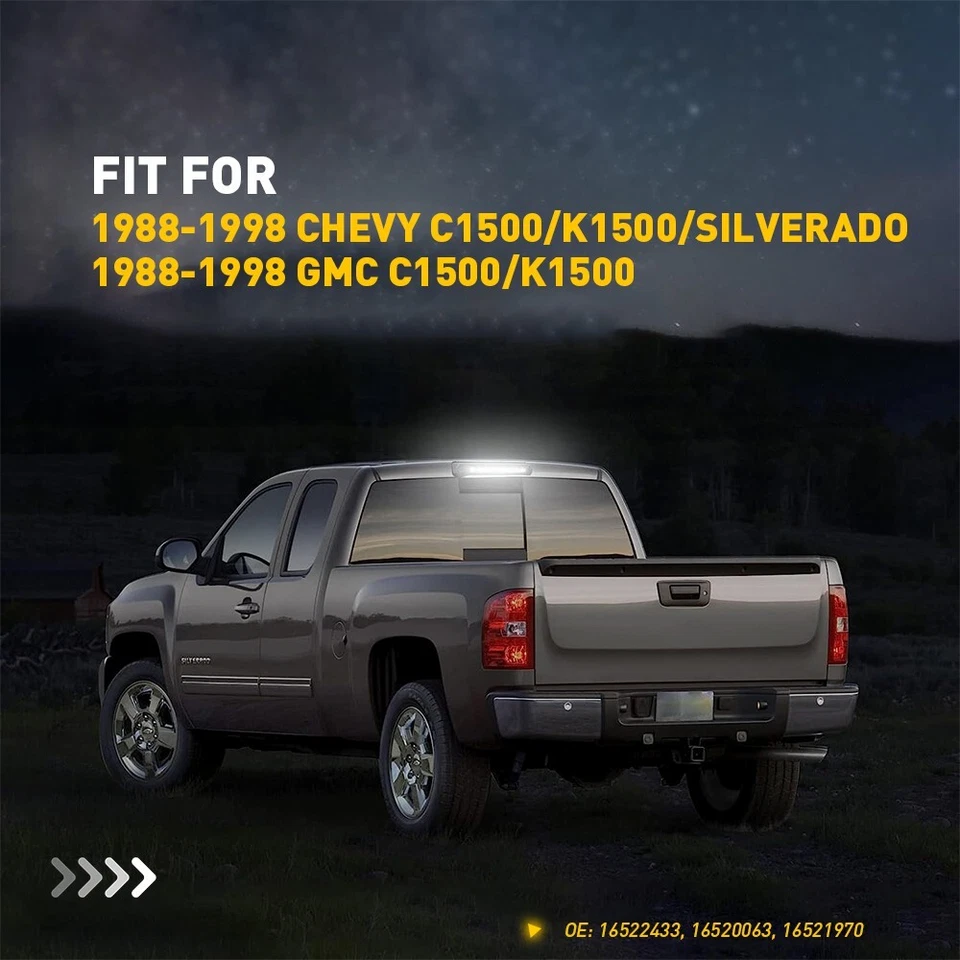 1X Tercera tercera luz de freno trasera LED para Chevy Silverado GMC C1500 K1500 1988-1998 Foto 4 de 4