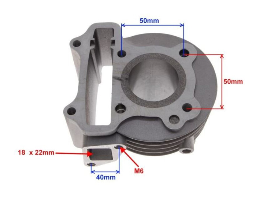 Kit cylindre 50cc 4T GY6 pour scooter Chituma Dafier Dazon Dotera Eppella et Ering - 3