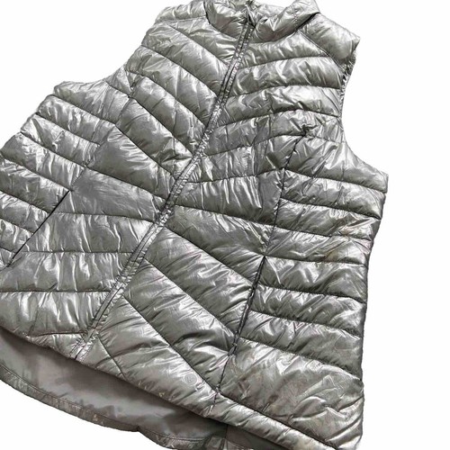 Livi Active Women's Silver Metallic Quilted Puffer Vest Lane Bryant Size 22/24 * - 第 1/17 張圖片