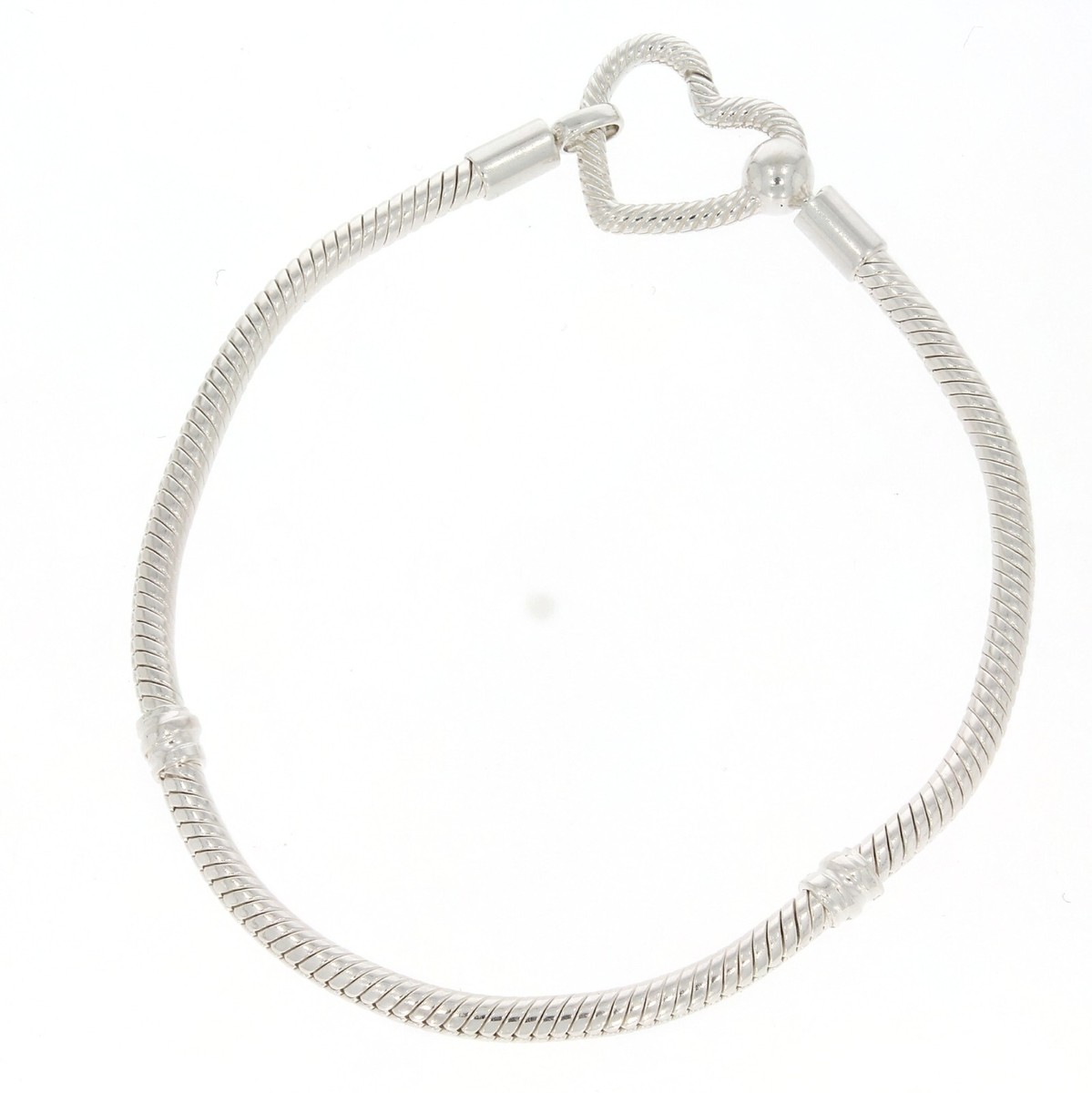GENUINE PANDORA Moments Heart Closure Snake Chain Bracelet 