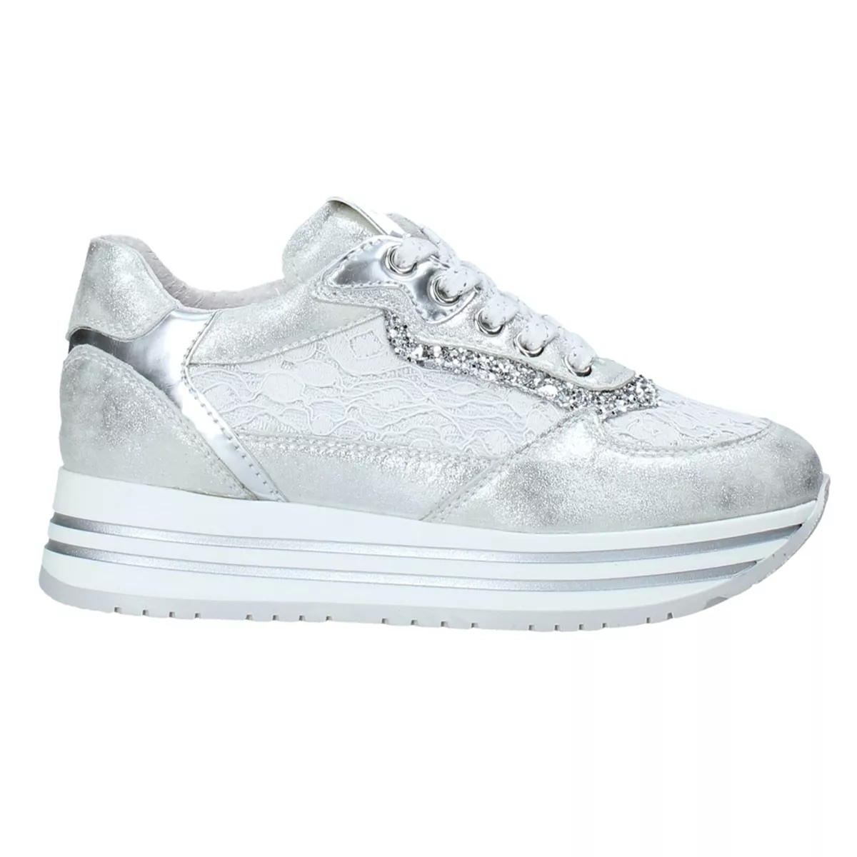 Scarpe nero cheap giardini argento