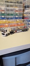 Lego city custom  6 wheel   truck +tri axl trailer white/black  L@@k