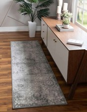 2' x 13' New Area Rug Gray H 37771 Home Decorative Art Soft Carpet Collectible