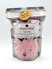 Rose Bath Salts Epsom Salt bath soak therapeutic gift for her body soak