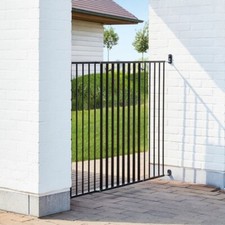 Outdoor Dog Gate Garden Barrier Fence Weatherproof Closing Indoor 95x84-152 cm