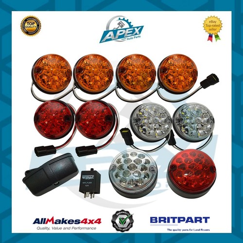 Lot De 4 Lentilles Transparentes 589284 Pour Feux Latéraux Land Rover Defender 90/110 (1990-1994) – Qualité OEM