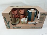 Dantoy Bio Kaffeeservice Zuckerrohr Kunststoff Sandkasten Spielzeug 14Tlg. 5641