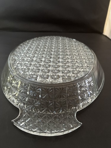Clear antique two panel glass EAPG 15" handled relish tray bowl - Picture 9 of 12