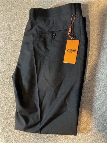 NWT STEVEN LAND Dante PA Men's Black Pants Flat Front Size 28,30,32,34,40,42 - Picture 4 of 8
