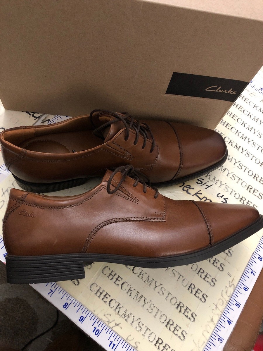 Clarks Tilden Cap Lace Up Shoes Leather Mens Dress Lace Up  display picture 3