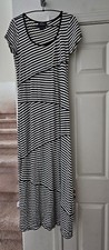 short sleeve stripped long maxi editon dress size s