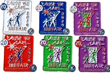 Kiwanis International 2014 "Cause We Care Fair" Louisiana Lot of 6 Lapel Pins