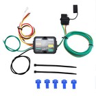 Powered 3 Wire to 2 Splice-in Trailer 4-Pin Tail Light Converter Wiring Harness