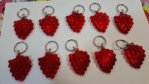 Gadget portachiavi forma di grappolo d'uva uva x vinai osteria vino ROSSO Grapes - Foto 5 di 5