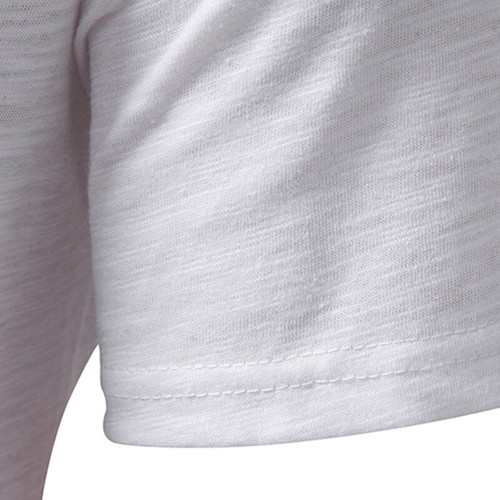 Mens Summer Solid Button V Neck T Shirts Henley Casual Short Sleeve Slim Tops - Picture 5 of 17