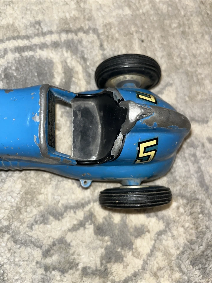 VINTAGE RARE Black L. M. COX CO.  THIMBLE DROME SPECIAL #5 PUSHER SANTA ANA USA! - Image 2 of 4