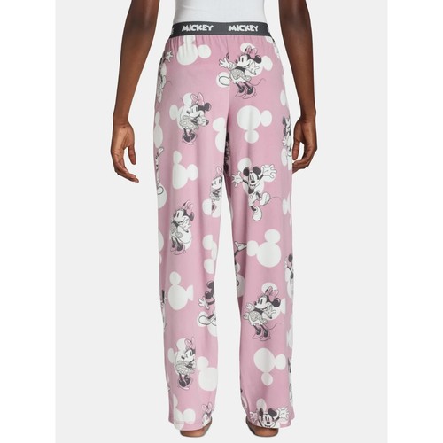 Pantalones de dormir Mickey and Minnie Mouse plus terciopelo para mujer, talla 3X (22W-24W) rosa - Imagen 11 de 15