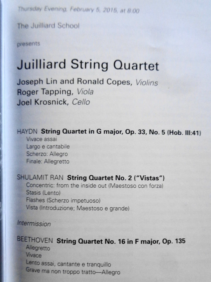 10 Juilliard School Playbills lot, 2014-15 Lincoln Center, NYC - Image 2 of 4