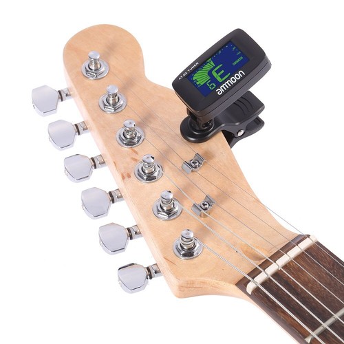 Ammoon AT-02 Top Guitar Tuner Clip On Tuner Universal Digital Electric Tuner - Picture 3 of 13