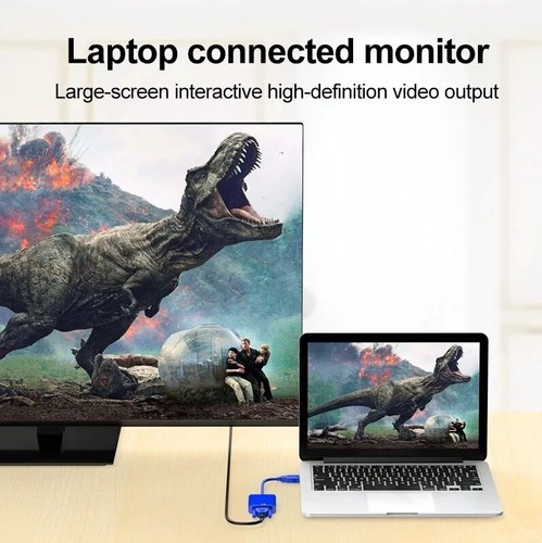 USB 3.0 zu VGA Adapter Kabel Konverter Audio Video 1080P PC Für HDTV Monitor - Photo 7/7