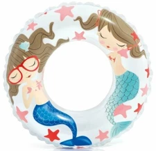 Intex Transparent Swim Ring - Mermaids, 20 inch, Free Shipping