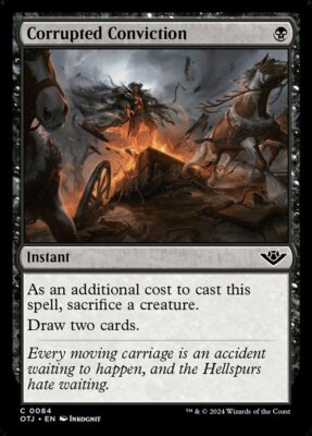 x4 Corrupted Conviction C MTG Outlaws of Thunder Junction M/NM, English